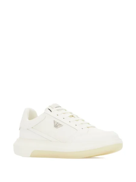Sneakerși Emporio Armani cu platformă alb