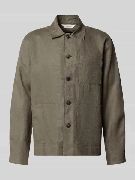 Koszula wierzchnia o kroju regular fit z czystego lnu model BAIRD' Selected Homme