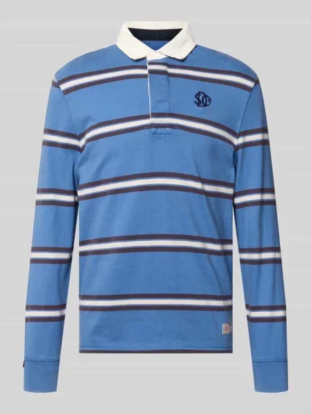 Koszulka polo o kroju regular fit z wyhaftowanym logo Superdry błękitna