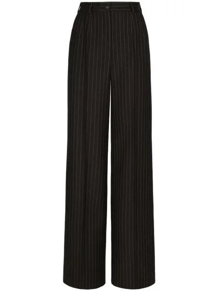 Pantaloni Dolce & Gabbana cu dungi cu imagine negru