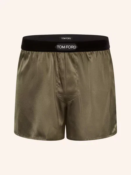 Tom Ford Bokserki Z Jedwabiu gruen khaki