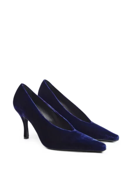 Pantofi cu toc Loulou De Saison de catifea albastru
