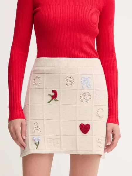 Twinset fustă de lână bej