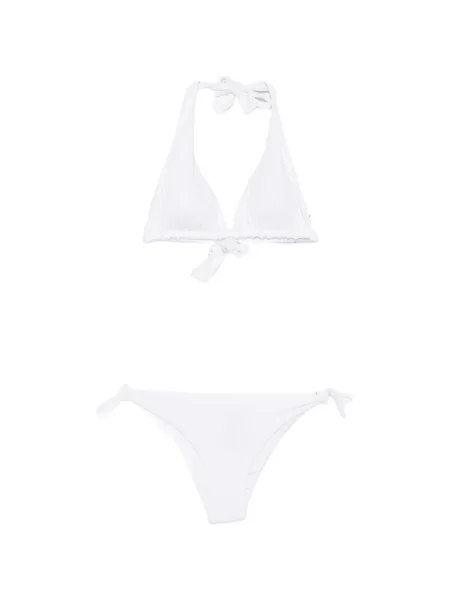 Bikini Fisico cu legături alb