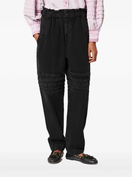 Pantaloni Marant Etoile cu volane negru