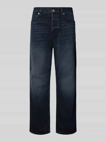 Jeansy o kroju baggy fit z czystej bawełny Hugo Blue niebieskie