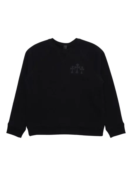 Hanorac crewneck Chrome Hearts cu motiv cu inimi negru