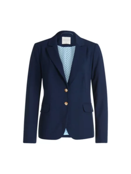 Marynarka Betty & Co klasyczna w jednolitym kolorze niebieska