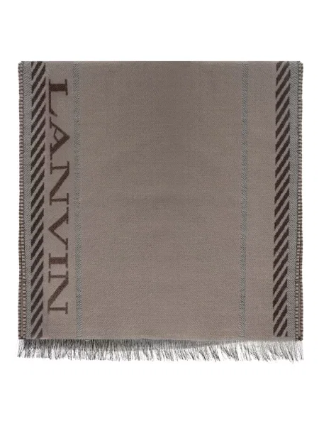 Fular Lanvin cu franjuri gri