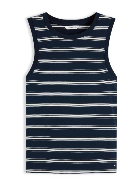 TOMMY HILFIGER Top bleumarin alb