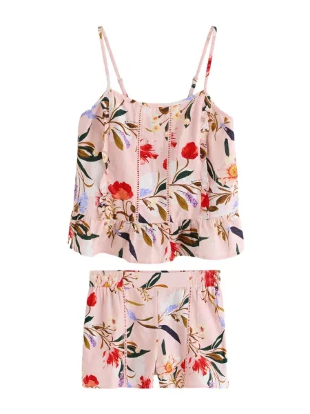 B by Ted Baker Pantaloni scurți albastru deschis / oliv / rosé roșu