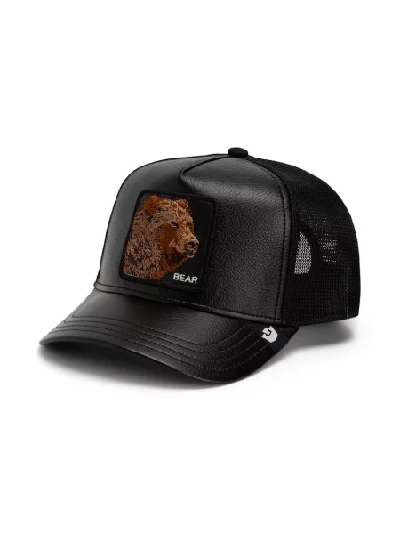 Goorin Bros czapka z daszkiem trucker z imitacji skóry Faux Leather Bear czarna