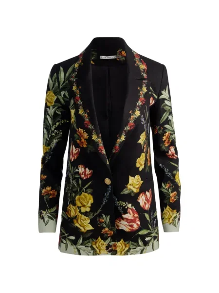 Sacou Alice + Olivia cu model floral cu imagine negru