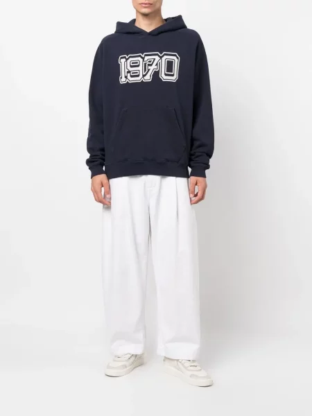 Суичър с качулка Kenzo с принт синьо