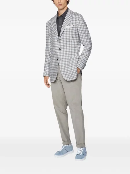 Pantaloni Kiton de catifea cord gri