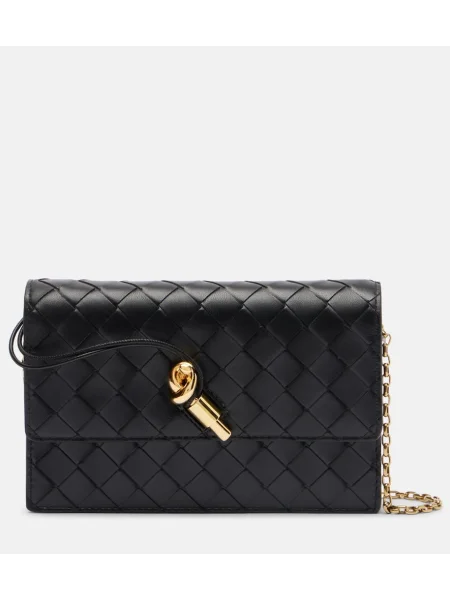 Geanta de piele Bottega Veneta din piele negru