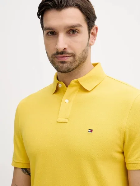 Tommy Hilfiger мъжка тениска с яка от с жълто