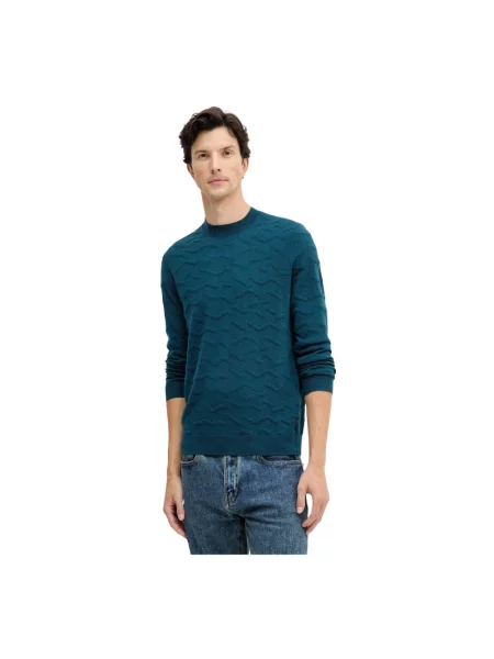 Sweter Armani Exchange wełniany niebieski