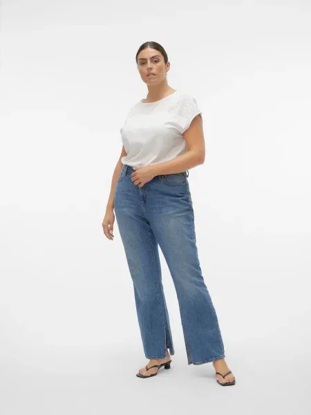 Vero Moda Curve Tričko VMCKAYA' biela