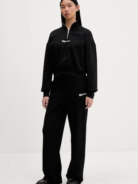 Однотонные спортивные штаны Karl Lagerfeld Jeans черные