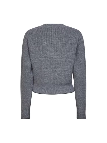 Krótki sweter Chloe wełniany szary