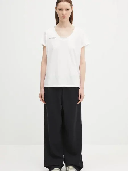 Футболка Pangaia Lightweight Scoop Neck T-Shirt білий