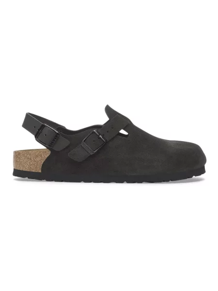 Klapki Birkenstock zamszowe czarne
