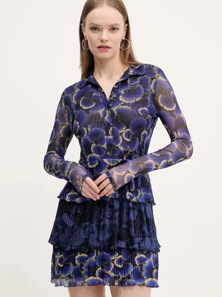 Desigual rochie CELLS LACROIX marin mini evazati albastru