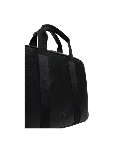 Geantă Calvin Klein Webbing Strap Laptop Computer Bag Black Universal negru