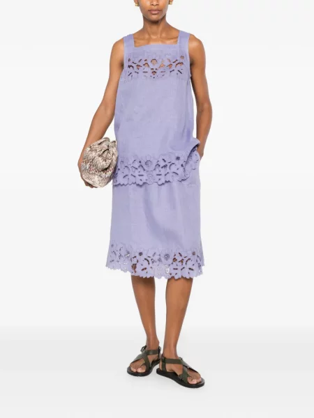 Fustă midi Vita Kin cu broderie violet
