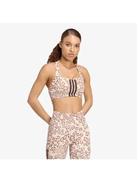 ADIDAS PERFORMANCE Sportovní podprsenka FARM nažloutlá / režná / čokoládová / tmavě růžová