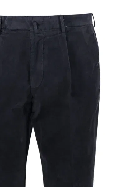 Pantaloni Santaniello de catifea cord plisate gri