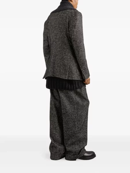 Sacou Dolce & Gabbana cu model herringbone gri