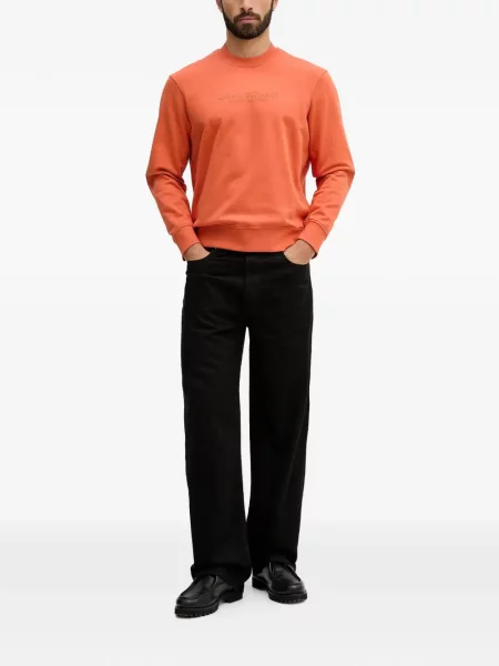 Hanorac Armani Exchange cu autograf portocaliu