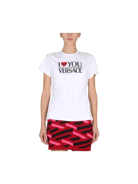 Koszulka Versace z nadrukiem biała