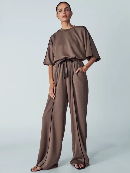 Willa Pantaloni Brenna maro negru