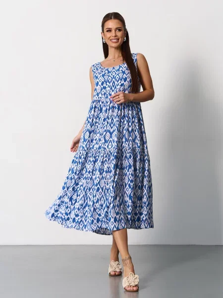 Сукня міді ISSA Plus синій