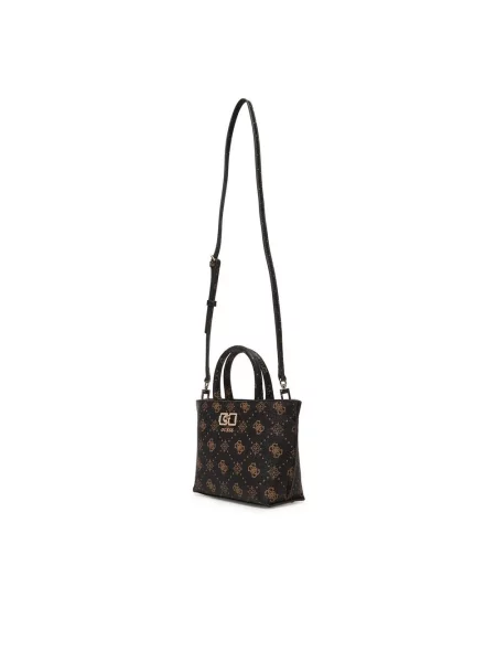 Guess torebka crossbody z imitacji skóry EMELIE brązowa