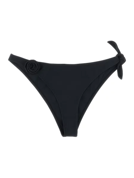 Lniany bikini Coperni w kwiatki czarny