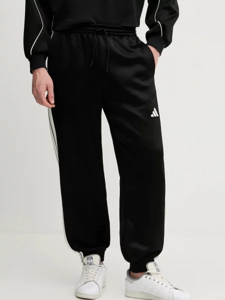 Adidas pantaloni de trening Stadium cu imprimeu negru