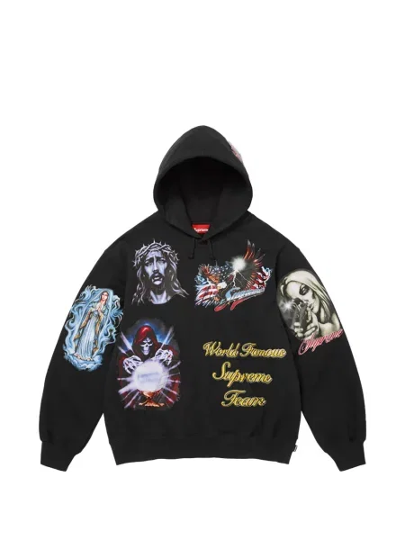 Hanorac cu glugă Supreme negru