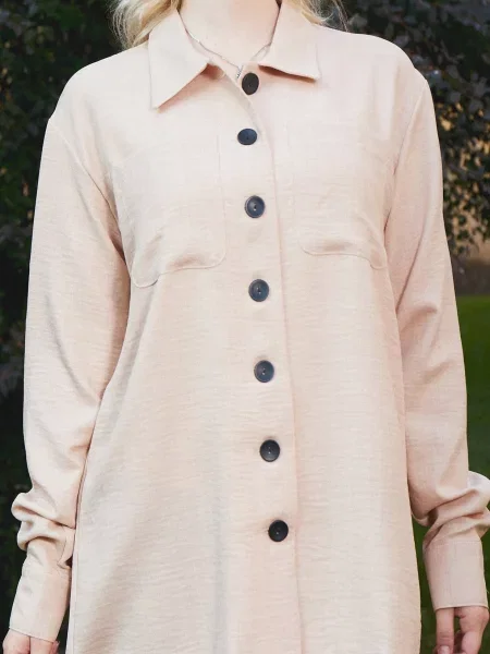 Лляна Сорочка LadyLike бежевий