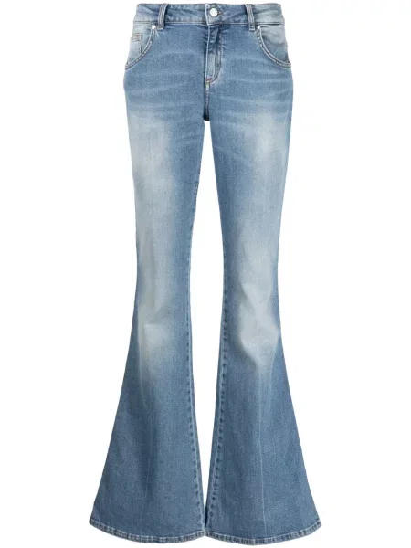 Blugi evazați Blumarine cu talie joasă albastru