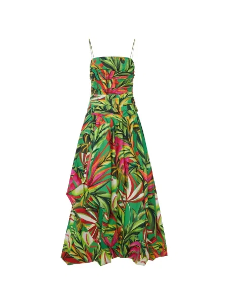 Rochie Farm Rio cu model floral cu imagine verde