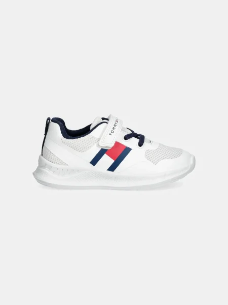 Tommy Hilfiger Sneakersy Flag Low Cut Lace-Up/Velcro M biela