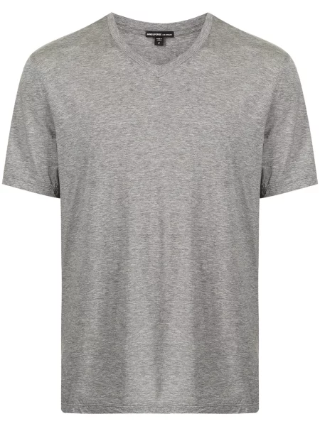 Tricou James Perse cu decolteu în V gri