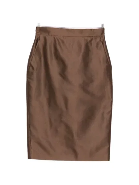 Fustă midi Max Mara până la genunchi maro