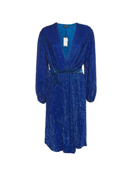 Rochie midi Retrofete cu paiete plic albastru