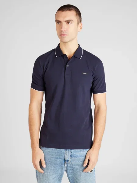 Polo majica Calvin Klein modra