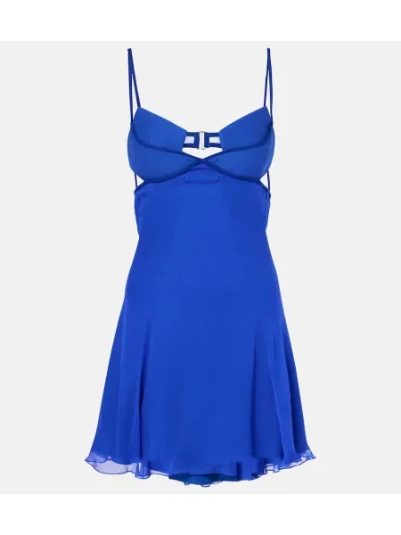 Rochie Nensi Dojaka de mătase albastru